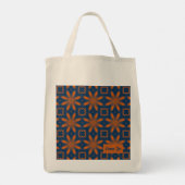 Abstracte bloemencaleidoscoop Grocery Bag Tote Bag (Achterkant)