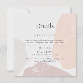 Abstracte bloemendetails bruiloft kaart (Voorkant)