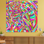 Abstracte bloemendoekkunst canvas afdruk (Insitu (Woonkamer))