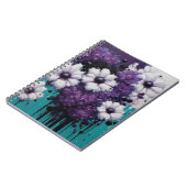 Abstracte bloemendruppels notitieboek (Linkerzijde)