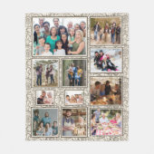  Abstracte Bloemenfamilie 11 Fotocollage Fleece Deken (Voorkant)