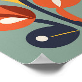 Abstracte bloemenharmonie Een samensmelting van kl Poster (Hoek)