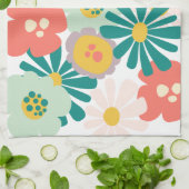 abstracte bloemenkeukenhanddoek theedoek (Gevouwen)