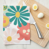 abstracte bloemenkeukenhanddoek theedoek (Quarter Fold)