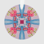 Abstracte Bloemenkruis Acryl Ornament (voorkant)