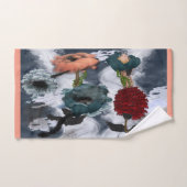 Abstracte bloemenkunst bad handdoek (Handdoek)