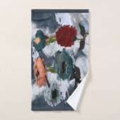 Abstracte bloemenkunst bad handdoek (Handdoek)
