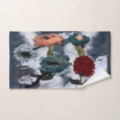 Abstracte bloemenkunst bad handdoek (Handdoek)