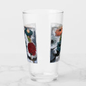 Abstracte bloemenkunst glas (Links)