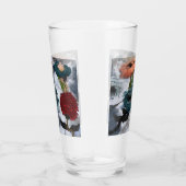 Abstracte bloemenkunst glas (Rechts)