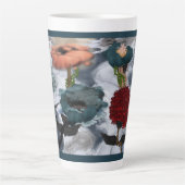 Abstracte bloemenkunst latte mok (Voorkant)