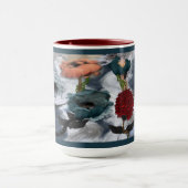 Abstracte bloemenkunst mok (Midden)