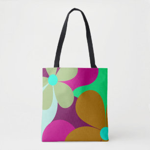 Abstracte Bloemenkunst Schoudertas Tote Bag