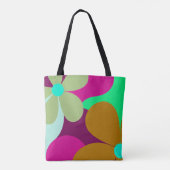 Abstracte Bloemenkunst Schoudertas Tote Bag (Achterkant)