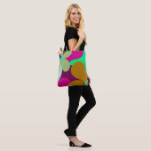 Abstracte Bloemenkunst Schoudertas Tote Bag (Op model)