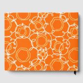 ABSTRACTE BLOEMENMATRIX IN ORANJE GASTENBOEK (Achterkant)