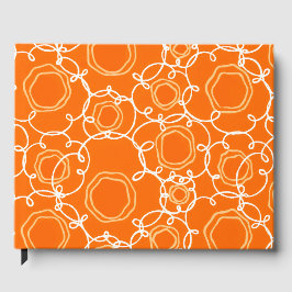 ABSTRACTE BLOEMENMATRIX IN ORANJE GASTENBOEK