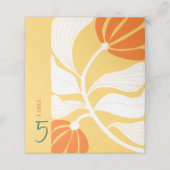 Abstracte bloemenmix & match bruiloft plaatskaartje (Buitenkant ongevouwen)