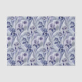 Abstracte Bloemenpatroon Indigo Paarse Iris Tissuepapier (Voorkant)