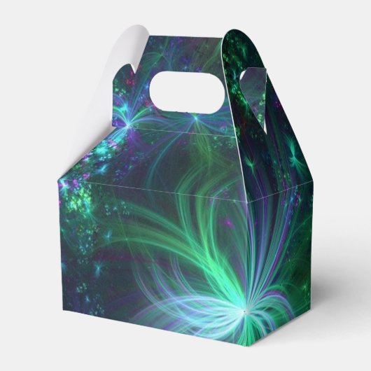 Abstracte bloemenpatroongevel Favor Box Bedankdoosjes (Achterkant)