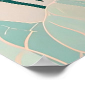 Abstracte bloemenpatroonillustratie poster (Hoek)