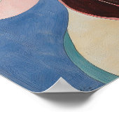 Abstracte bloemenprint - Pastels - Geometrisch Poster (Hoek)