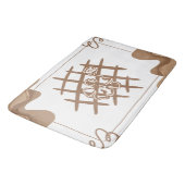 Abstracte Bloemenrooster Badmat (Gekanteld)