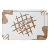 Abstracte Bloemenrooster Badmat (Voorkant)