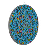 Abstracte Bloemenschijf Bord Dartbord (Voorkant Links)