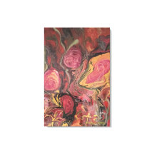 Abstracte bloemenschilderij Print