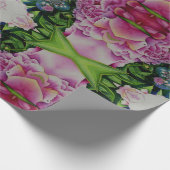 Abstracte bloemenschilderij waterverf, boho retro cadeaupapier (Hoek)