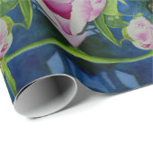 Abstracte bloemenschilderij waterverf, boho retro cadeaupapier (Rol Hoek)