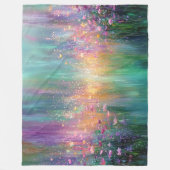 Abstracte bloemenschildering met levendige kleuren fleece deken (Voorkant)