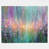 Abstracte bloemenschildering met levendige kleuren fleece deken (Voorkant (Horizontaal))