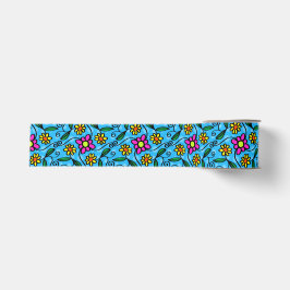 Abstracte bloemenslint grosgrain lint