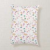 Abstracte bloemensporen accent kussen (Achterkant (Verticaal))