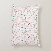 Abstracte bloemensporen accent kussen (Voorkant(Verticaal))