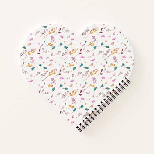 Abstracte bloemensporen notitieboek (Achterkant)