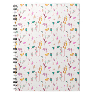 Abstracte bloemensporen notitieboek