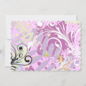 ABSTRACTE BLOEMENSTER van David Bat Mitswa Uitnodi Kaart (Achterkant)