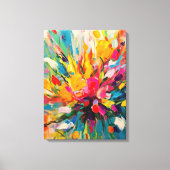 Abstracte Bloemensymfonie Fine Art Canvas Afdruk (Voorkant)