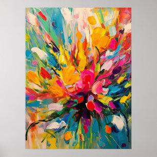 Abstracte Bloemensymfonie Fine Art Poster