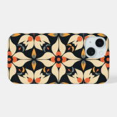 Abstracte Bloemensymfonie iPhone 15 Case (Achterkant horizontaal)