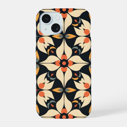 Abstracte Bloemensymfonie iPhone 15 Case (Achterkant)