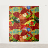 Abstracte bloementapijt wandkleed (Voorkant)