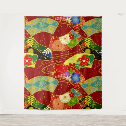 Abstracte bloementapijt wandkleed (Voorkant)