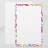 Abstracte bloementepatronen met een kleur briefpapier (Voorkant / Achterkant)