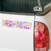 Abstracte bloementepatronen met een kleur bumpersticker (Op Truck)