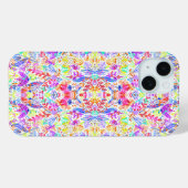 Abstracte bloementepatronen met een kleur Case-Mate iPhone case (Achterkant (horizontaal))