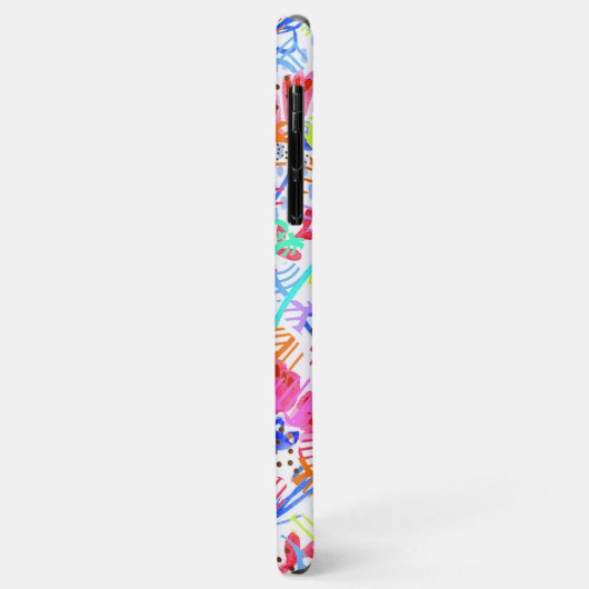 Abstracte bloementepatronen met een kleur Case-Mate iPhone case (Achterkant/links)